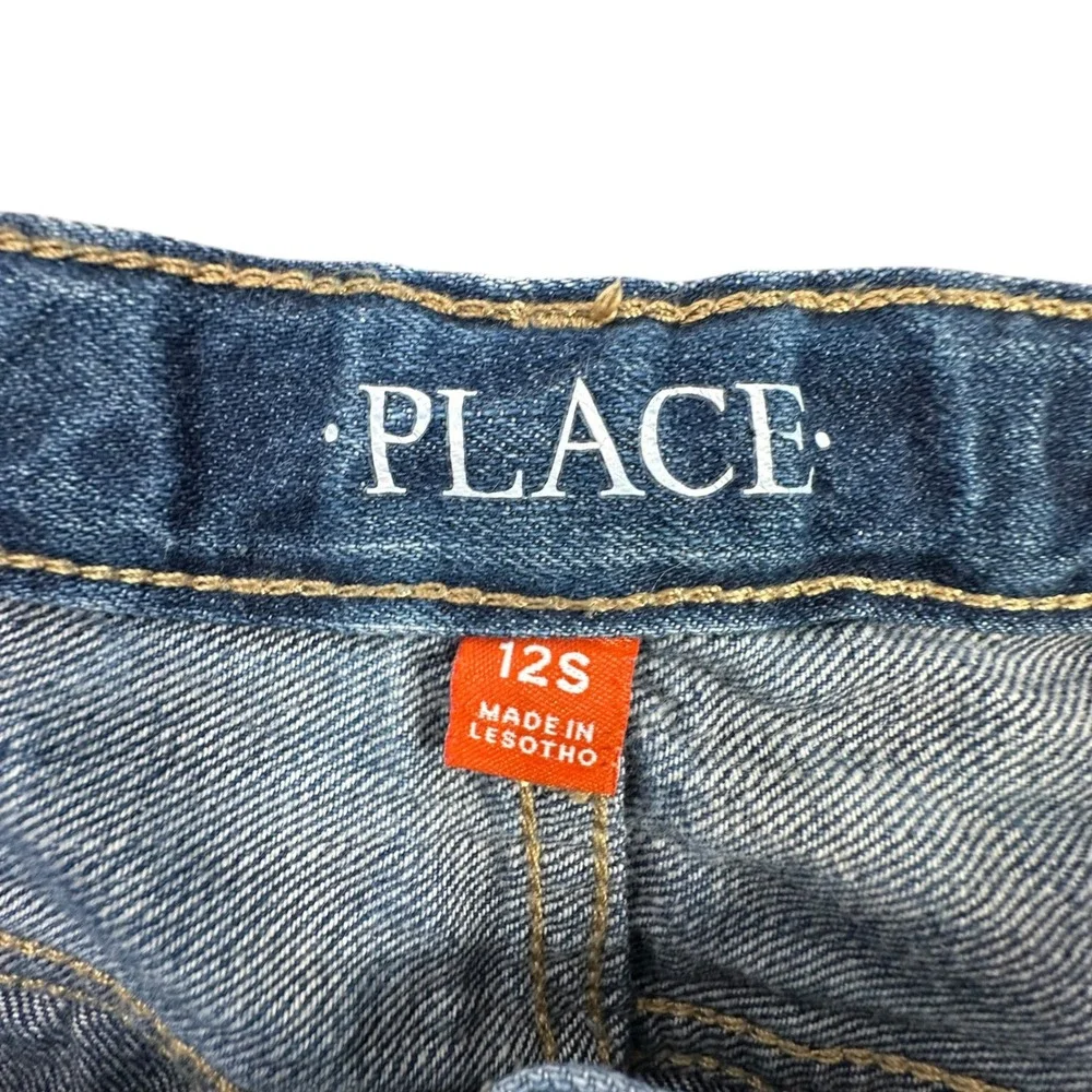 The Children's Place Boys Denim Shorts Blue Size‎ 12S Slim Adjustable Waist